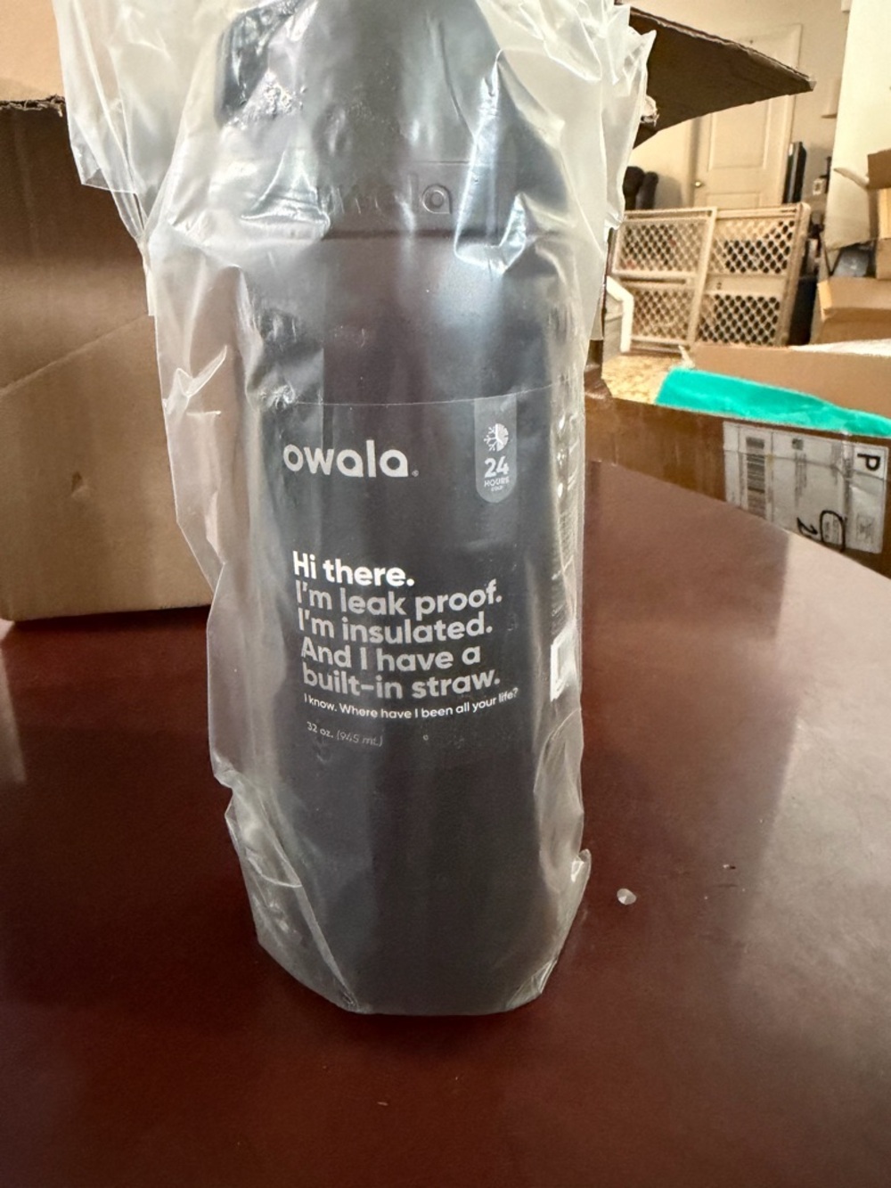 Owala 32oz FreeSip Insulated Water Bottle – Black-3 available at $25.00 each